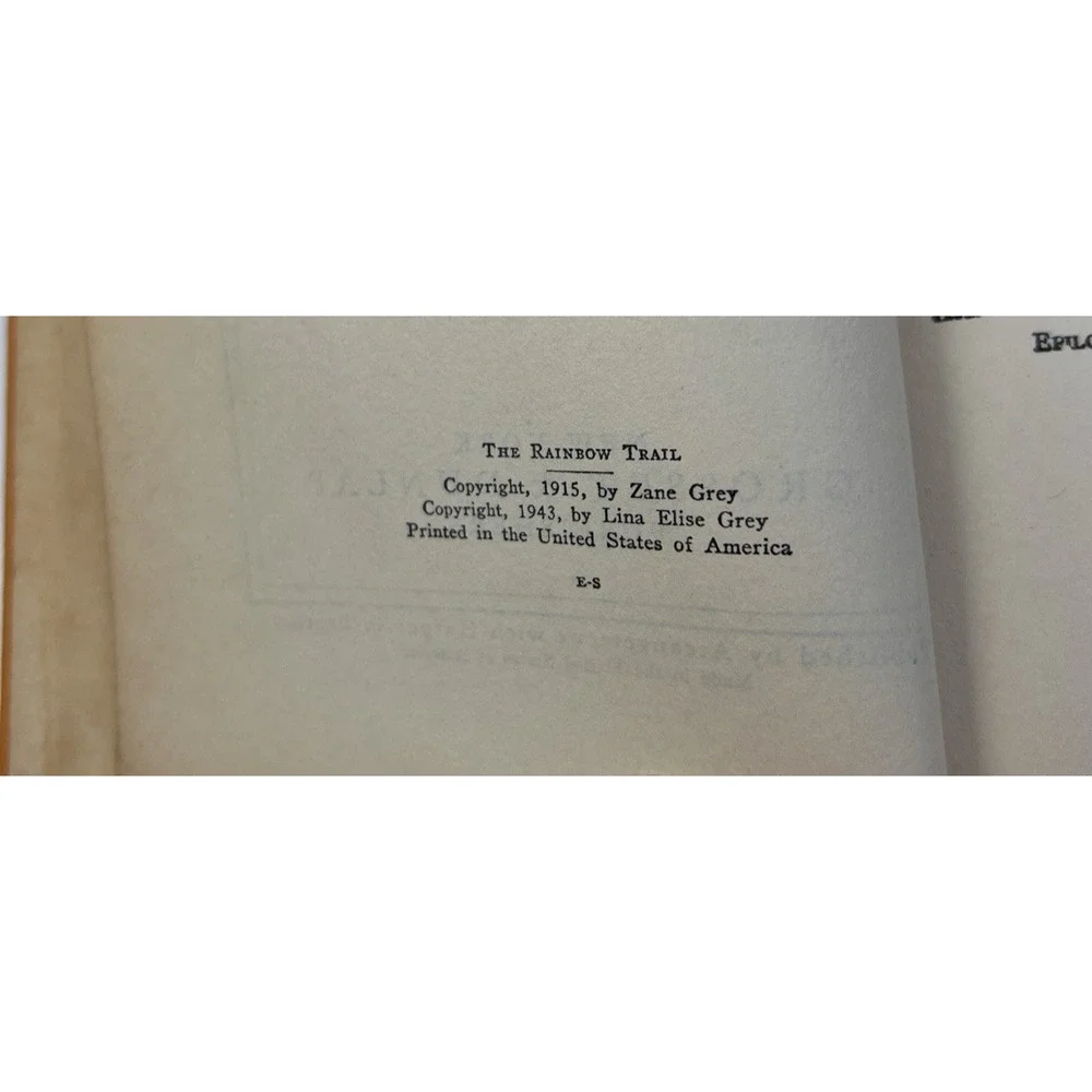 Zane Grey Books The Border Legion, The Rainbow Trail Vintage Western Adventure